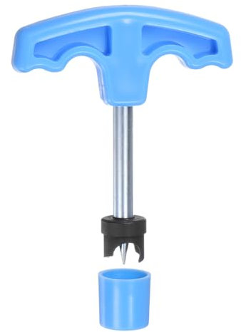 QUARKZMAN Agujero Perforador Automático Riego 16mm Pe Tubo Agujero Abridor Multiuso Automático Riego Tubería Punzón Herramienta Goteo Riego Piezas para Césped Jardín Riego, Azul
