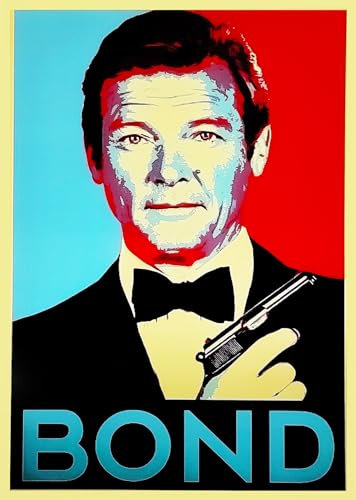 KUSTOM ART Dekoratives Wandposter James Bond Version Pop Art Kunstdruck auf beschichtetem Papier 42 x 30 cm ohne Rahmen