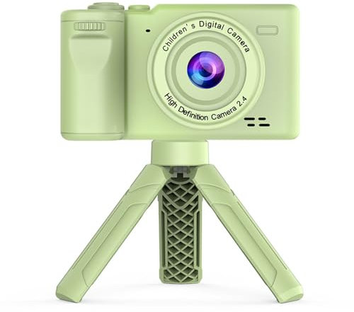 Andoer Cámara Digital Compacta con Mini trípode, 1080P 12MP Cámara de Fotos 2,4 Pulgadas Camara Fotos Digital atería incorporada con Correa para el Cuello para Niño, Adulto, Adolescentes