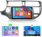 NHOPEEW Autoradio für KIA Rio 2012-2015 mit Drahtlos Carpaly & Android Auto - Android 13 Autoradio mit WiFi GPS Lenkradsteuerung EQ Split Screen + Rückfahrkamera&Mic