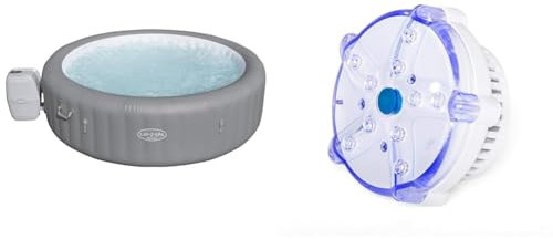 Bestway Lay-Z-Spa® Grenada Airjet™ 236 x 71 cm, 6-8 Personnes & Lay-Z-PA - Lumière LED - 9,2 x 6,2 cm - 7 Couleurs
