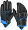 Harssidanzar Herren Vollfinger Ziegenleder Leder Touchscreen MotorraMotorradhandschuhedhandschuhe GM028E (Schwarz/Blau,XL)