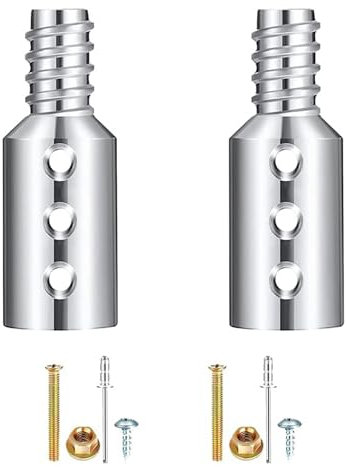 Standard Threaded Tip,Internal Plug Design American Replacement Tip for Extension Pole or Telescopic Pole,304 Stainless Steel Threaded End for 0.86in Outside Diameter of Stick