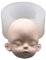 Maxtonser Molde de silicona 3D hecho a mano con cabeza de muñeca y cara de bebé, para jabón, arcilla, fondant, chocolate, galletas, azúcar, manualidades