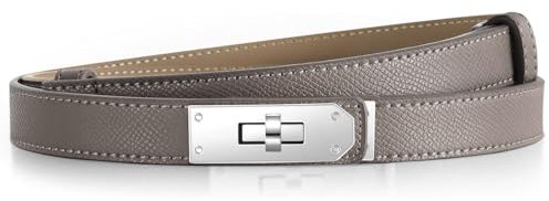 ZHUOMOT Gürtel Damen,Ledergürtel Damen,Dupes Damengürtel,Taillengürtel,Belt Women,Schmaler Gürtel Grau-Silber