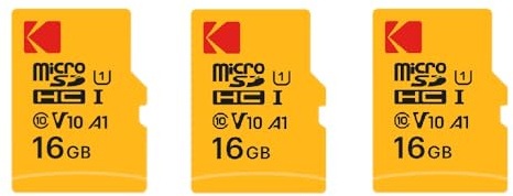 KODAK 3er-Pack Micro SDXC Premium 16 GB: Geschwindigkeit und Zuverlässigkeit für außergewöhnlichen Speicherplatz