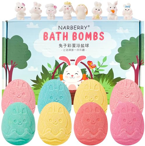 Badebomben kinder mit Überraschung,8 Stück Badebomben Kinder Geschenkset,Natürliche Schaumbad,Kinder Ostern Geschenke Geburtstagsgeschenk Weihnachtsgeschenke für Männer und Frauen