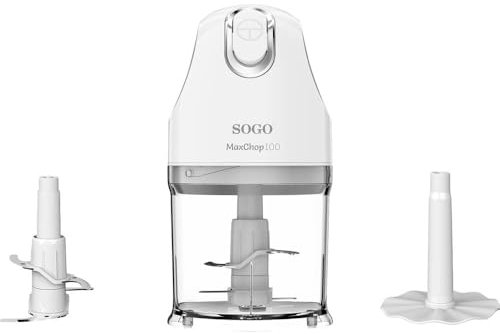 Sogo MAXCHOP 100 electric food chopper 0.5 L Trasparente, Bianco 100 W