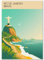 Happymotive Städteposter | Rio De Janeiro Retro Poster Vintage | Schlafzimmer Deko Bild im Hochformat | Bilder Wohnzimmer | Kunstdrucke in A2 40x60, A3 30x40, A4 20x30 300g Papier ohne Rahmen