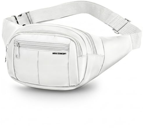 Ihram Gürtel, Weiß, mit Gürteltasche für Hajj und Omra, Bauchtasche aus Baumwolle mit mehreren Taschen, wasserdichte Tasche, verstellbarer Gürtel Ihram, verstellbar, für Umrah, Bauchtasche