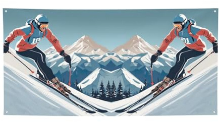 Vielseitiges Party-Banner mit Ski-Motiv, Erntedank- und Geburtstagsdekoration, für alle Anlässe