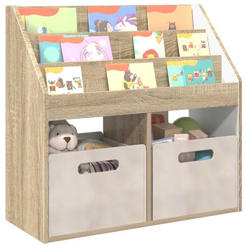 vidaXL Kinderregal Sonoma-Eiche 72,5 x 29,5 x 69 cm Holzwerkstoff