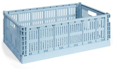 HAY - Colour Crate Korb L, 53 x 34,5 cm, soft blue, recycled