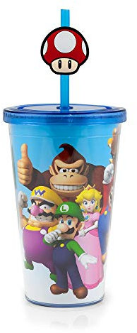 Just Funky Abysse Corp_GIFJFY009 Nintendo-4 Mario Kart-Pint-Gläser-Set, 480 ml, 1 Stück, mehrfarbig