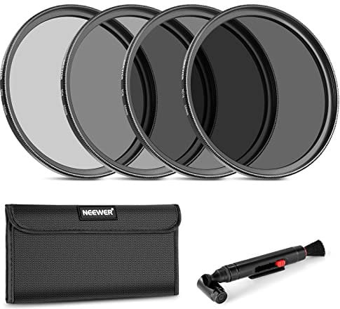 NEEWER 52mm ND Filter Set ND2 ND4 ND8 ND16, Objektivreinigungsstift, Filterbeutel, Graufilter Set, kompatibel mit Canon Nikon Sony Panasonic DSLR Kameras mit 52mm Objektiv