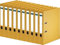 SCHÄFER SHOP Ordner A4 schmal – Ringbuch Aktenordner Büroordner Kunststoffordner - Made in Germany - gelb, 50 mm, 10er Pack