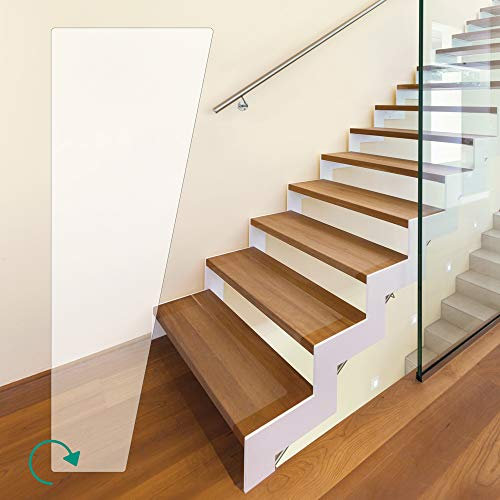Anti-Rutsch Stufenmatte Transparent Wendeltreppe (100 x 600 x 220 mm - rechts gewendelt | 1 Stk)