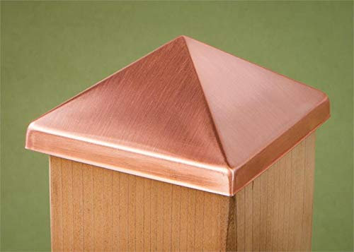 4x4 Post Point Cap - Solid Copper (3-1/2 x 3-1/2) - 10 Pack