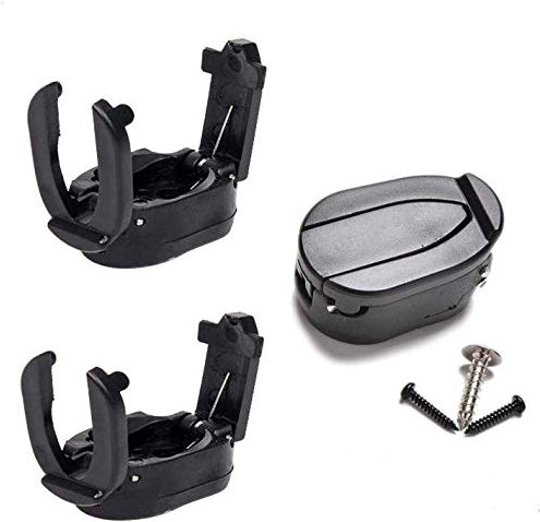 FINGER TEN Golf Ball Retriever Pick Up Tool Saver Claw Grabber Value 3 Pcs, Golf Ball Training Aids Picker Plastic Foldable Portable Durabele Golf Accessories Color Black (Black)