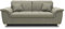 DOMO. collection Sofa Franzi, 2-Sitzer Couch, 2er Garnitur mit Nackenfunktion, Polstergarnitur 190 x 105 x 81 cm (BxTxH), grau-braun