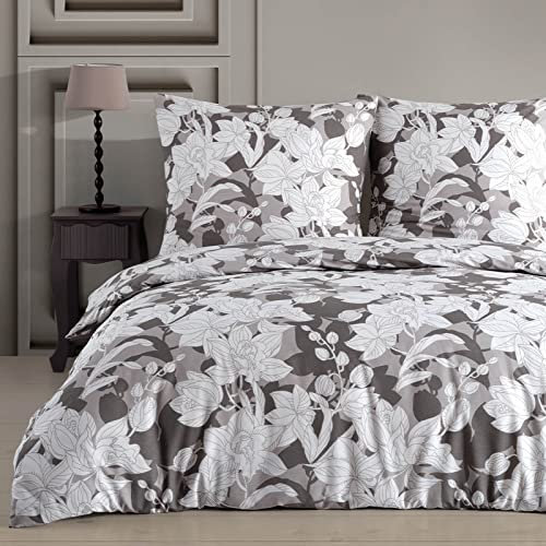 Buymax® Bettwäsche 155x220 100% Baumwolle 4-Teilig Bettbezug - Bettwäsche-Sets 155 x 220cm mit 2 mal Kissenbezüge 80x80cm, ÖKO-TEX Renforcé-Bettdeckenbezüge Set mit Reißverschluss
