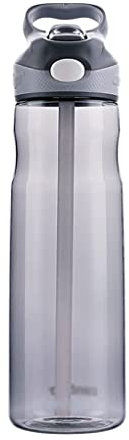 Wiederverwendbare Flasche for Wasser, Getränkeflasche Wasserflaschen mit Strohsport, Flasche Wasserflasche One Klick Offen for Camping Wanderreisen Outdoor-Aktivitäten Wasserflaschen ( Color : Gray )