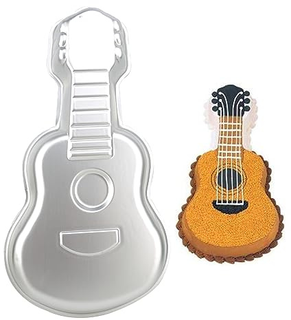 TinLeJa Cake Decorator Bevorzugt BIG Gitarre Geformt Geburtstag Party Kuchen Pan, 3D Aluminium Kuchen Dekorieren Form Backen Pan Küche Liefert