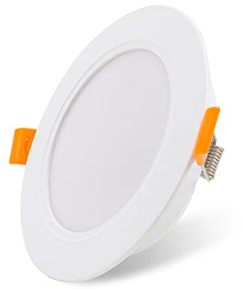 Da LIGHT Einbaustrahler 230V Flach 9W, LED Einbauleuchten, Bad Spot 3000/4000/6000K, Deckenstrahler IP54 Für Badzimmer Wohnzimmer Küche Schlafzimmer (Weiß x 1)