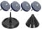 4Pcs Lawn Mower Blade Sharpener with Balancer Power Device Universal Rotating Lawnmower Sharpen Grindstone Garden Accessories