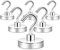 Neosmuk Magnetic Hooks Heavy Duty,Strong Magnet with Hook for Cruise, Super Strength Industrial Hooks for Hanging, Magnetic Hanger for Fridge,Coat, Cruise and Grill 6 Pack