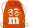 Turnbeutel Rucksack - & Fasching - Taschen - M und M Augen Karneval I Fastnacht I Fasnacht I Fasnet - Unisize - Orange - gym bag festival karnevalsbeutel faschings mm juterucksäcke festivaltasche