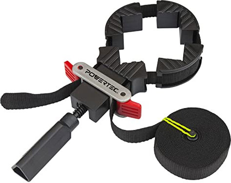 POWERTEC 71017V Quick Release Band Clamp | Woodworking Frame Clamping Strap Holder