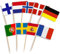 50 Stück * Flaggenpicker + Zahnstocher * für Party und Länderparty | Flag Picks Deko Dekoration Partydeko Fahne Flaggen Länder, Edition: Europa