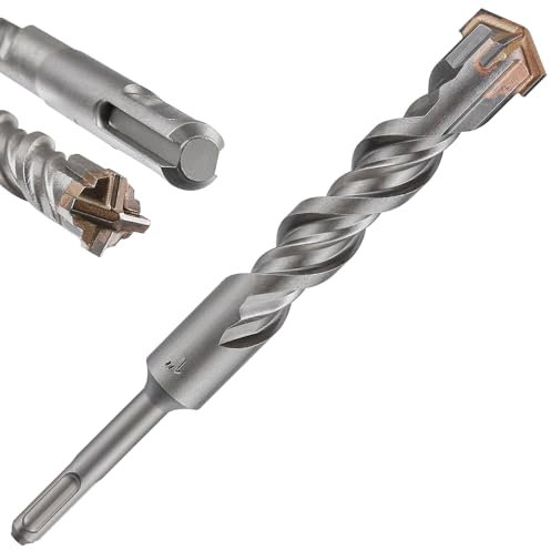 Wensilon 1pc 1 X 8-6 Concrete Drill Bit, Cross-Type Double Thread Carbide, Suitable for Concrete, Brick, Cement Walls, Stone, Compatible with Most Impact Drills