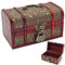 HAOBIN Coffre Bois Coffre Au Tresor Boite Bois Boite Avec Cadenas Malle Rangement Caisse En Bois Coffre Au TréSor En Bois RéTro Avec Serrure,Coffret Cadeau Avec Couvercle,Pour La DéCo Et Le Rangement