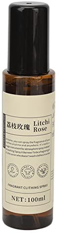 100 Ml Frische Wäsche Parfüm, Stoff-Erfrischungsspray mit Litschi-Rosen-Duft, Feiner Nebel, Leichter Duft, Geruchsbeseitiger für Kleidung