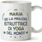 Mugffins Tazza Personalizzata in ceramica per ISTRUTTRICE DI YOGA donna 11 oz / 350 ml - In italiano - Migliore del Mondo - Idea regalo per compleanno, anniversario, natale, laurea