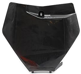 MedgAs Motorcycle Front Number Plate Plastic Cover For 125 150 250 350 450 SX XC-F SX-F 2016-2017 (Color : Black)