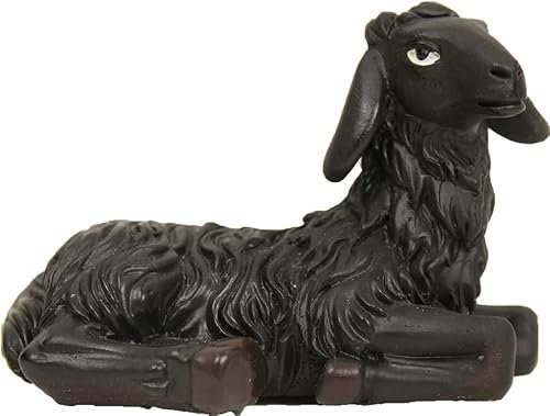 FADEDA Schaf liegend/Höhe:3 cm/handbemalt/detailgetreue Krippen Figuren - Weihnachten Tisch Dekoration Krippe Zubehör