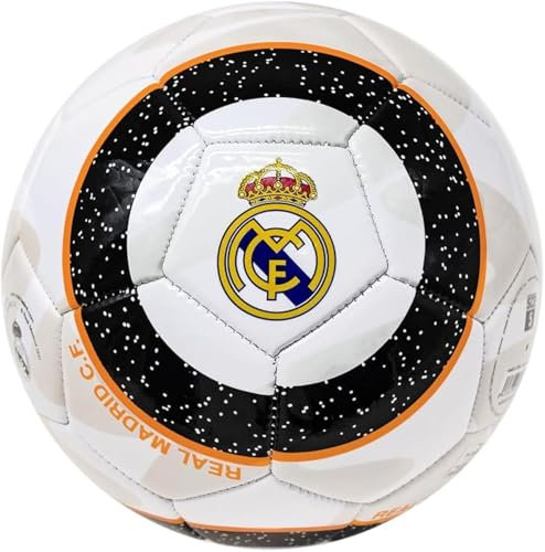 Real Madrid Wappen seit 1902 Galaktischer Fußball Spielball, Größe 5, offizielles Produkt