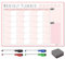 TMS A3 Weekly Planner Whiteboard | Magnetic Calendar for Fridge and Dry Wipe Pens | Meal or Family Planner for Kitchen (Blush, A3-Monthly)