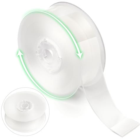 ABSOFINE 3M Doppelseitiges Klebeband, 3Mx3CM Transparent Nano Tape Abnehmbar Wiederverwendbar, Kleben Statt Bohren Doppelseitiges Klebeband Extra Stark für Teppich, Foto Wand, Küche, Zuhause und Auto