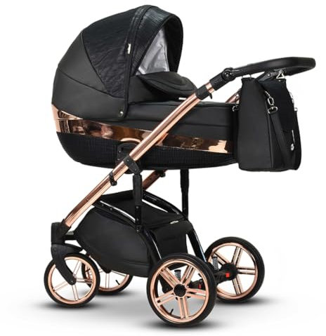 Kinderwagen-Set 2 in 1 Vip Lux inkl. Sportsitz - 11 Teile - in 18 Farben