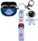 Cartoon Silicion Earphones Case Compatible with Bose Ultra Open Earbuds, Cute Wireless Bluetooth Shockproof Protector Cover Earphone Charging Box with Keychain (Blue B)