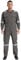 Fldy Herren Arbeitsoverall Overall Mit Reflektorstreifen Arbeitskleidung Cargo Still Arbeitshose Sport Handwerker Kleidung Grau 5XL