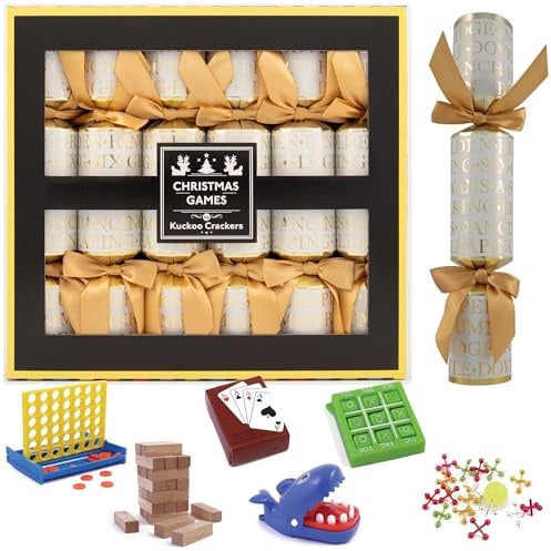 Kuckoo Crackers - 6 x 13-inch Christmas Games Christmas Crackers