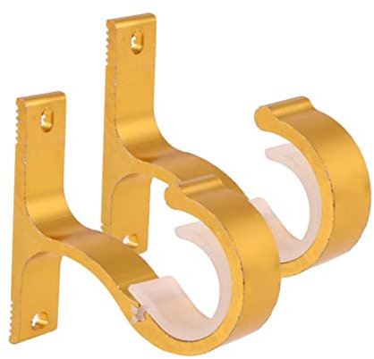 QUMIIRITY 2pcs Curtain Rod Bracket Magnetic Curtain Rod Curtains Rods Extensible Camera Bracket Wall Hooks Boho Gazebo Brackets Curtain Bracket Hooks Outdoor Grommet Curtain Golden