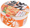 KESOTO Ramen Shape Cat Bed Soft Multifunctional Creative Cute Instant Noodle Shape Cat Nest for Small Dogs, Orange M