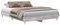 vidaXL Bettgestell ohne Matratze Grau Sonoma 150x200 cm Holzwerkstoff, Bettrahmen, Bett, Palettenbett, Schlafzimmermöbel, Doppelbett, Plattenbett