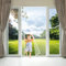 Porta zanzariera 175x260cm Bianco Porta zanzariera magnetica grande con magneti Porte aperte Guarnizione magnetica su e giù con